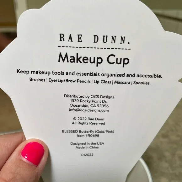 🏝️Big $5 Sale!🏝️Rae Dunn Makeup Cup - Picture 3 of 3